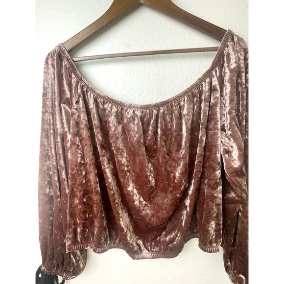 Forever 21 Womens Top 3XL Fairy Velvet Whimsigoth Romantic Holiday Peasant Boho - Picture 6 of 8